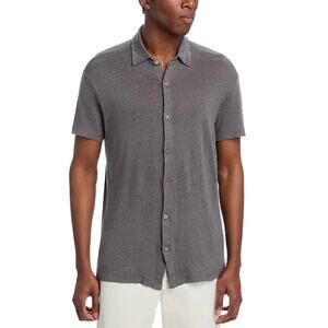 NWT Alex Crane Knit Linen Ola Shirt in Slate Gray Sz Medium